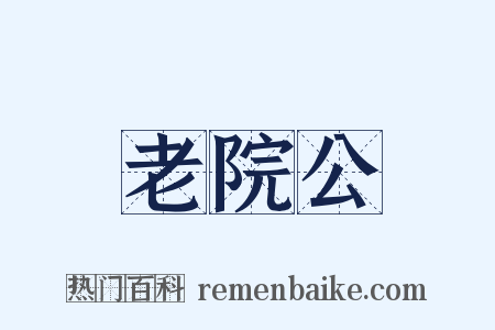 老院公是什么意思的图片
